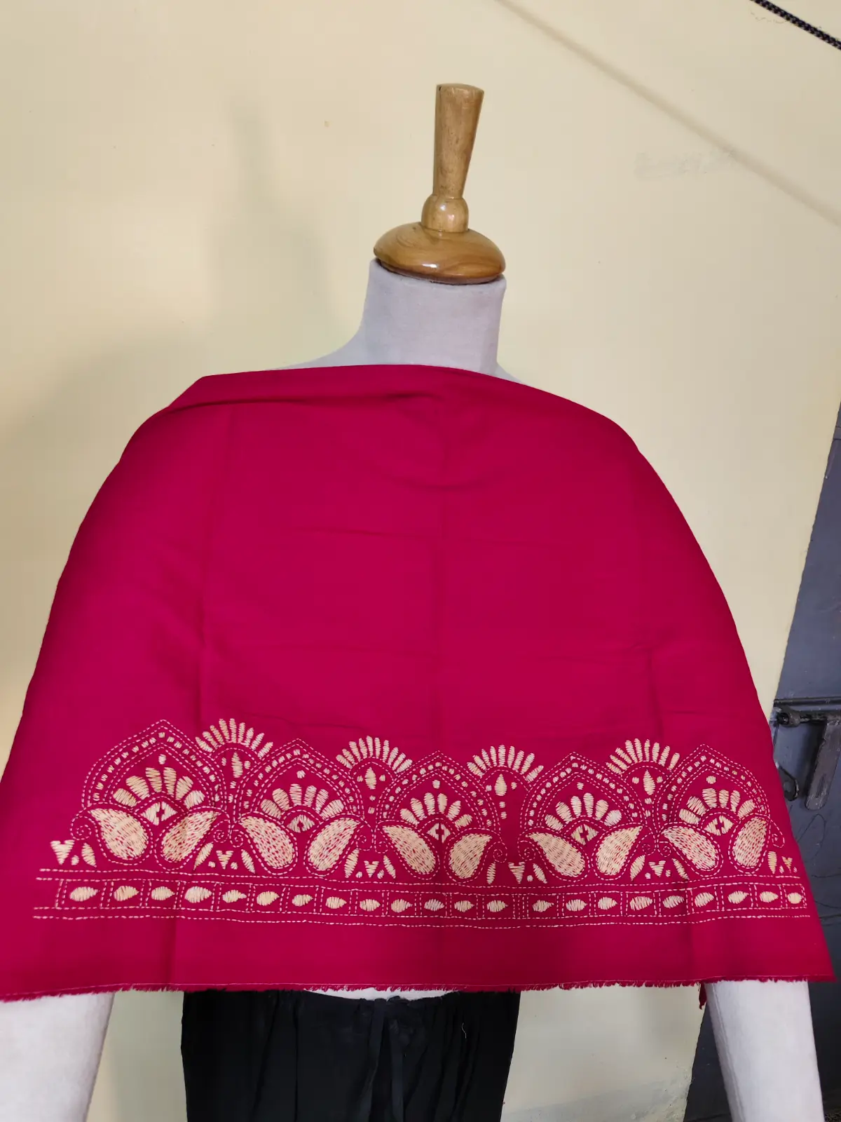 1000528058.webp Rani Kantha Stitch  blouse material for Women - Image 1