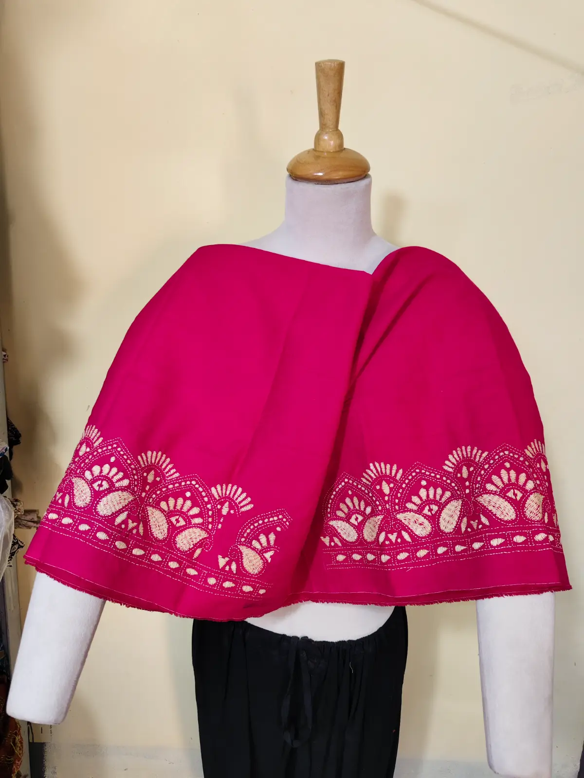 1000528060.webp Rani Kantha Stitch  blouse material for Women - Image 5