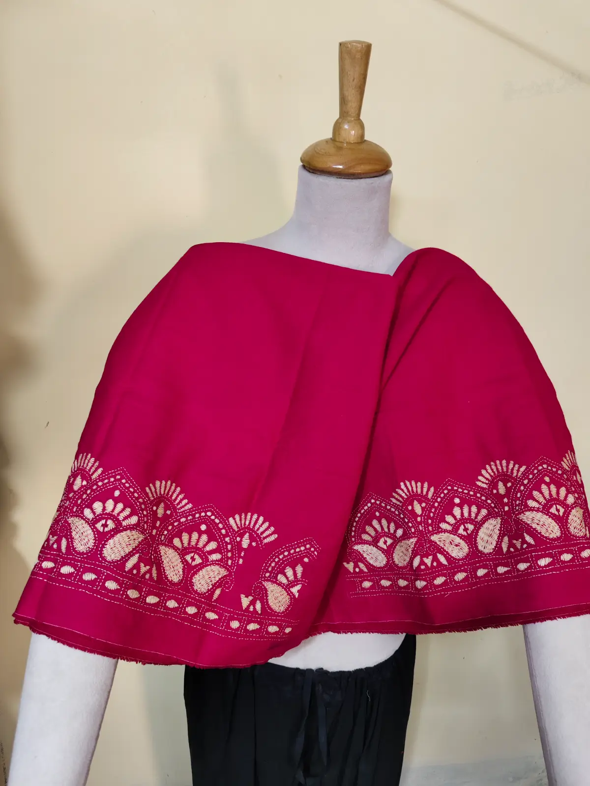 1000528061.webp Rani Kantha Stitch  blouse material for Women - Image 4