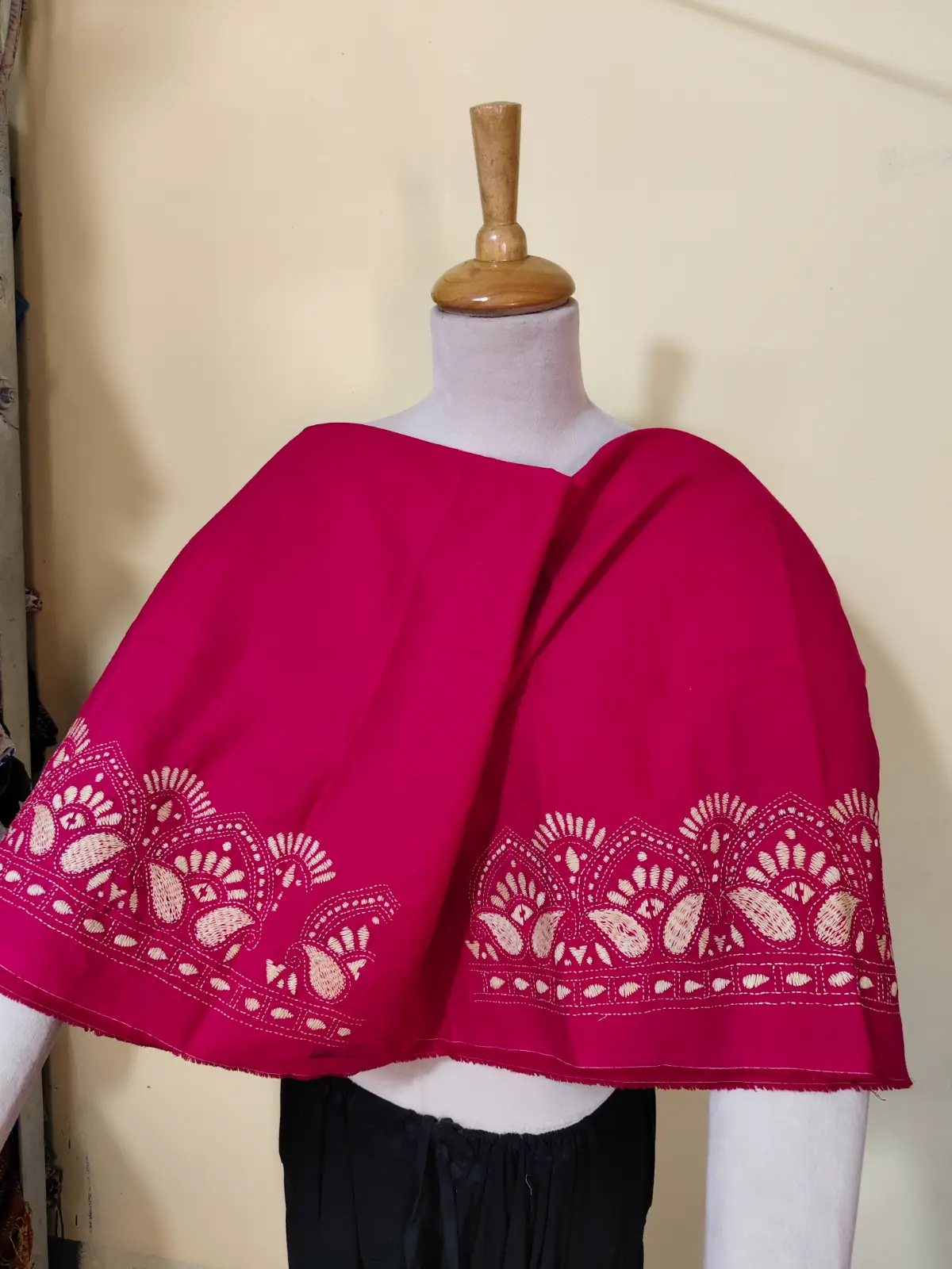 1000528062.webp Rani Kantha Stitch  blouse material for Women - Image 2