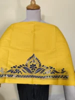 Kantha Blouse Piece yellow colour