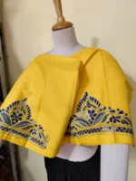 Kantha Blouse Piece yellow colour - Image 2