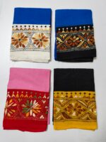 Embroidery dual color blouse piece 4 piec