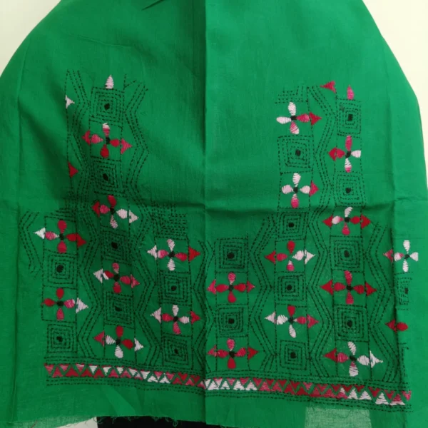 Forest Green Kantha stitch Blouse One Piece