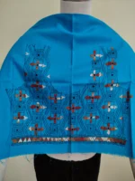 Blue Kantha Stitch Blouse One Piece