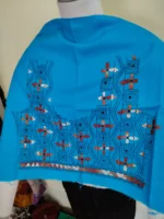 Blue Kantha Stitch Blouse One Piece - Image 2