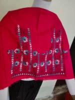 Red-Pink Kantha Stitch Blouse Matireal - Image 3