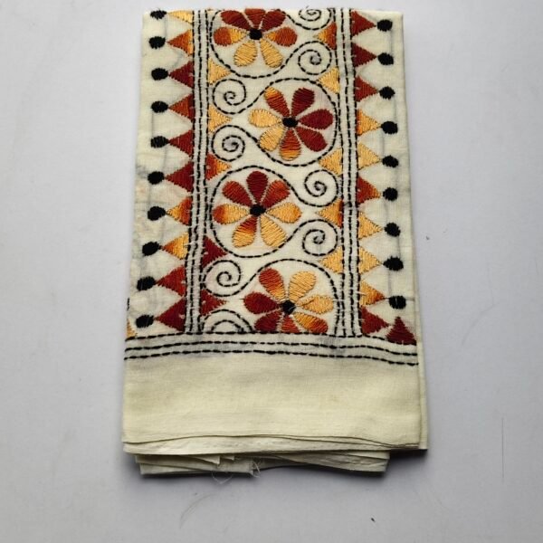 White Blouse Kantha Stitch Material