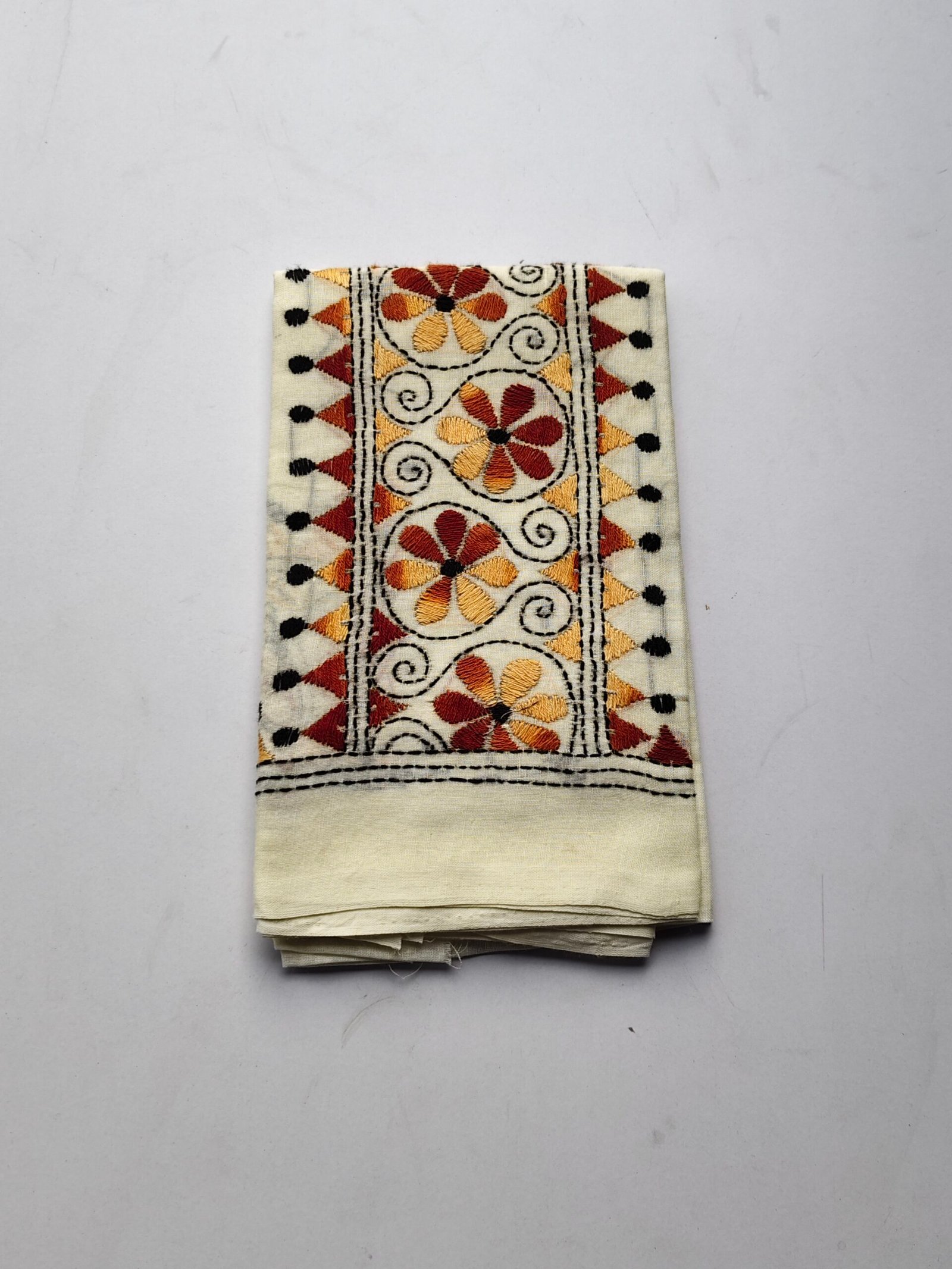 IMG_20251028_161317 White Blouse Kantha Stitch Material - Image 2