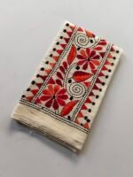 White Kantha work blouse piece - Image 4