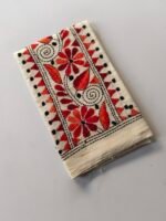 White Kantha work blouse piece - Image 3