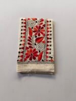 White Kantha work blouse piece - Image 2