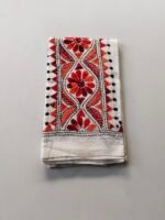 White Kantha work blouse piece for Women - Image 4