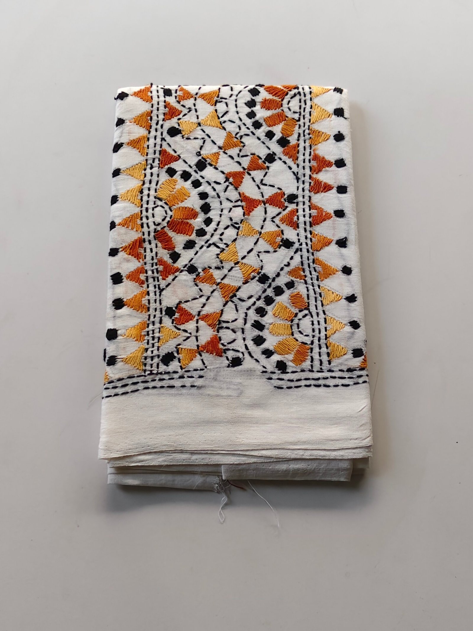 IMG_20251028_161737 White Kantha Work Blouse Piece - Image 1