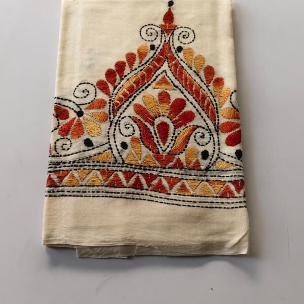 Kantha Work Blouse Piece - White