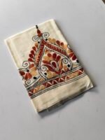 Kantha Work Blouse Piece - White - Image 4