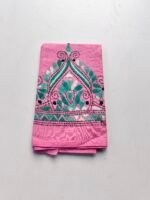 Pink Cotton Kantha Stitch Blouse Piece