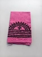 Pink Cotton Hand Work Blouse Piece - Gujarati work