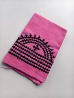 Pink Cotton Hand Work Blouse Piece - Gujarati work - Image 2