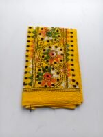 Kantha Work Blouse Piece - yellow colour - Image 3