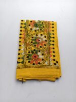 Kantha Work Blouse Piece - yellow colour - Image 3