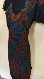 Cotton Black Kantha Stitch Salwar Suit Material – Handcrafted Multicolor - Image 6
