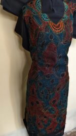 Cotton Black Kantha Stitch Salwar Suit Material – Handcrafted Multicolor - Image 5