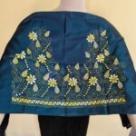 Silk Kantha Stitch Blouse Material – Handcrafted Floral Embroidery