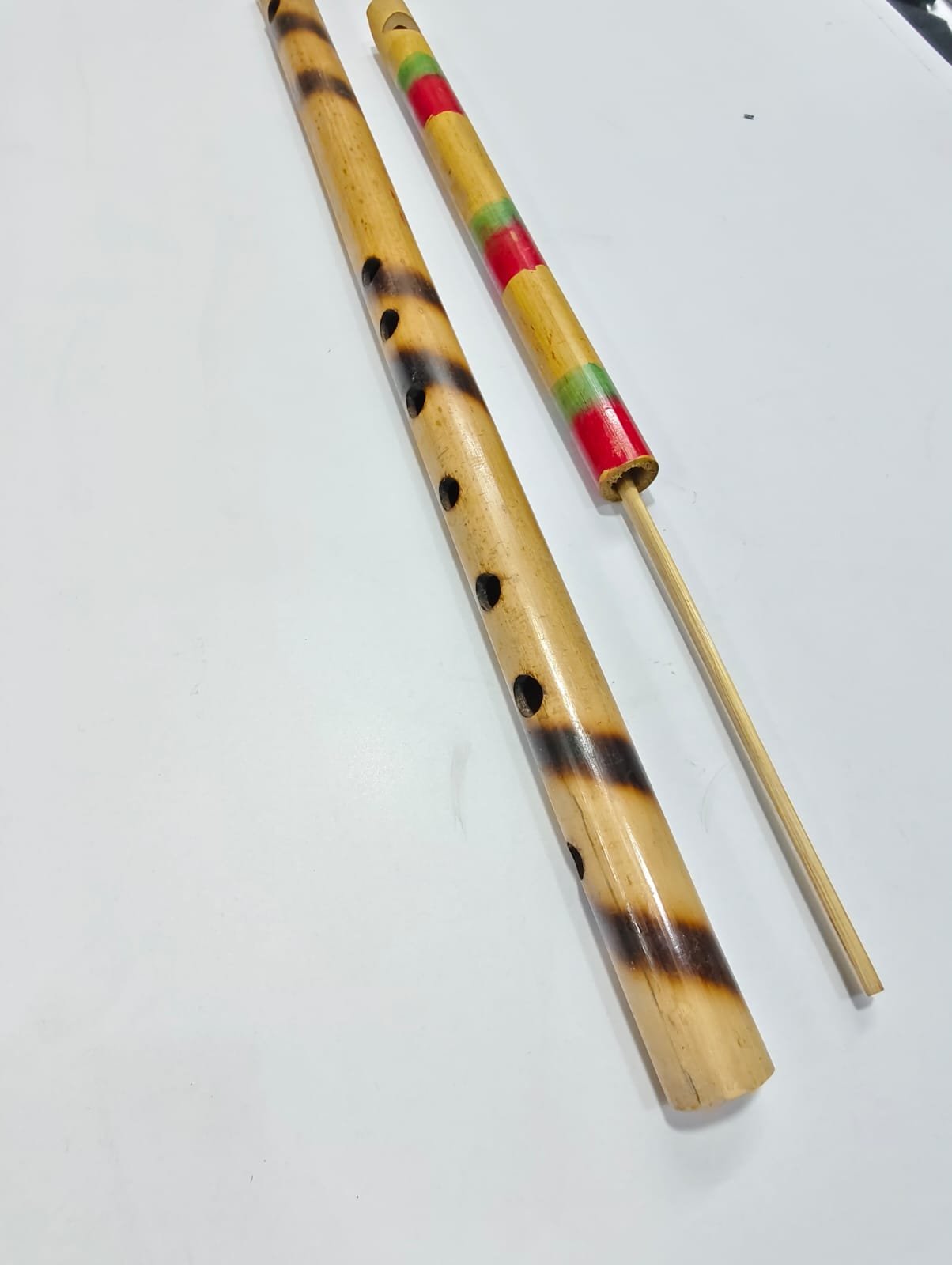 WhatsApp Image 2025-10-17 at 21.42.13_9922c0c2 Handcrafted Bamboo Flute (Bansuri) – Natural Burn Finish & Multicolor Rings | Assorted Sizes - Image 1