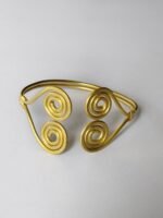 Handcrafted Spiral Brass Cuff Bracelet  for Women and girls - Image 4