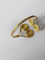 Handcrafted Spiral Brass Cuff Bracelet  for Women and girls - Image 5