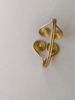 Handcrafted Spiral Brass Cuff Bracelet  for Women and girls - Image 2