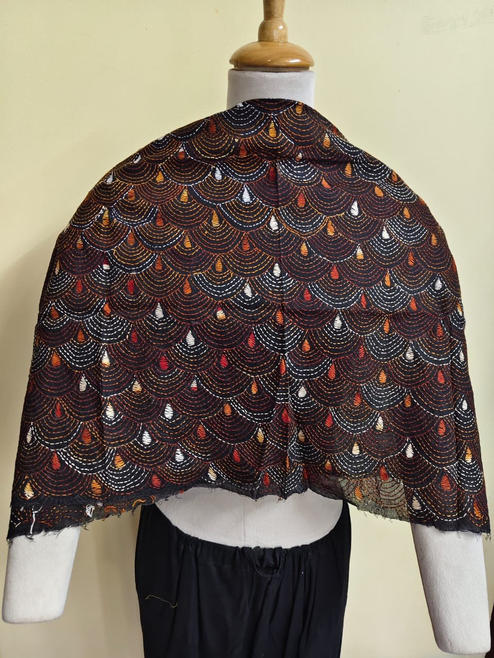 WhatsApp Image 2025-10-17 at 22.20.02_e7c3ae4f black Cotton Kantha Stitch All-Over Blouse Material - Image 1
