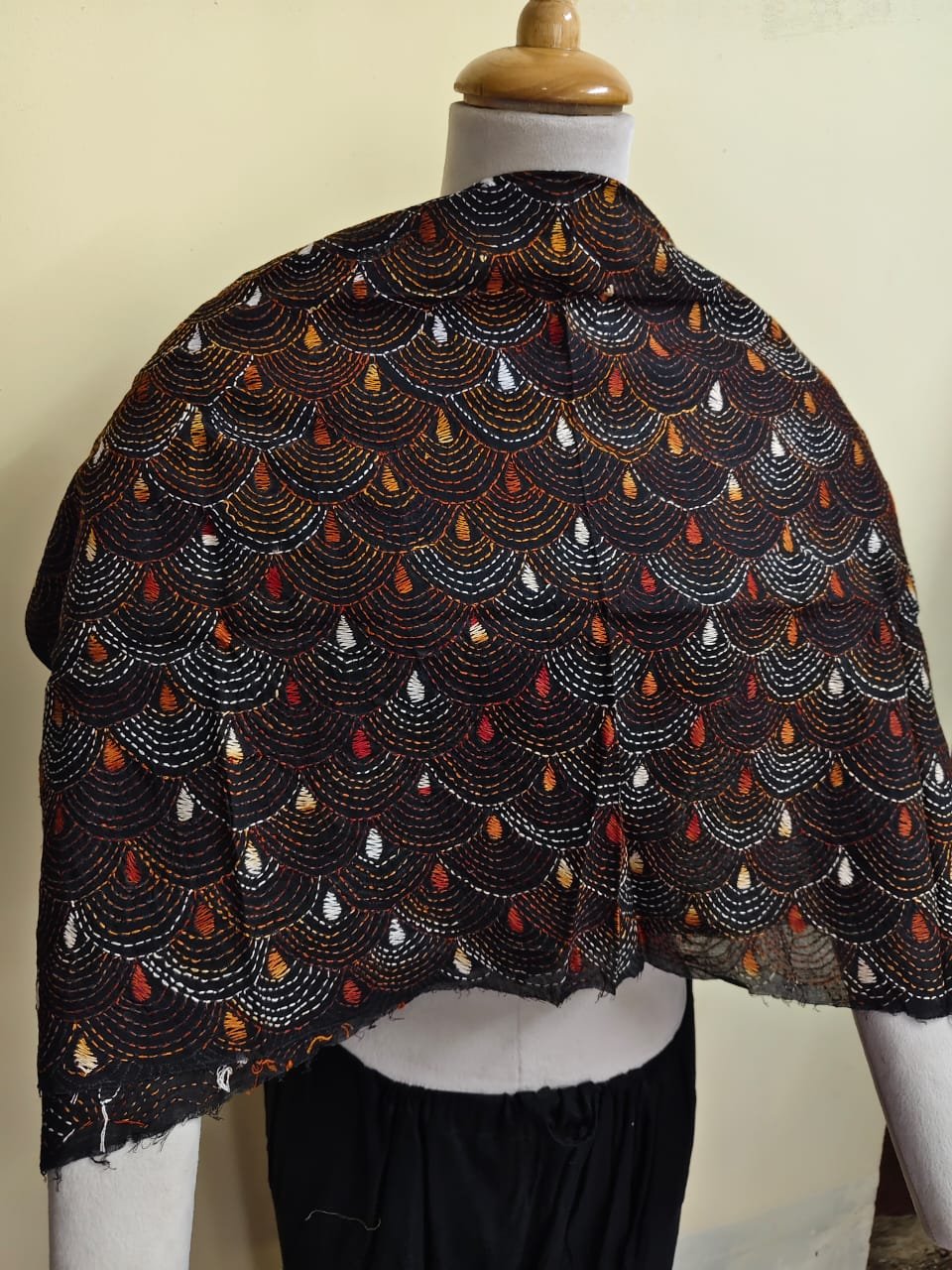 WhatsApp Image 2025-10-17 at 22.20.03_b6d7f6b1 black Cotton Kantha Stitch All-Over Blouse Material - Image 3