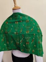 Dark Green Cotton Kantha Stitch Blouse Material – Full Handmade Embroidery Work - Image 3