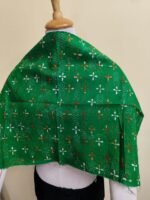 Cotton Kantha Stitch Blouse Material – Full Handmade Embroidery Work Dark Green - Image 2