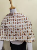 Off-White Cotton Kantha Blouse Material – Full Handmade Block Embroidery Work - Image 3