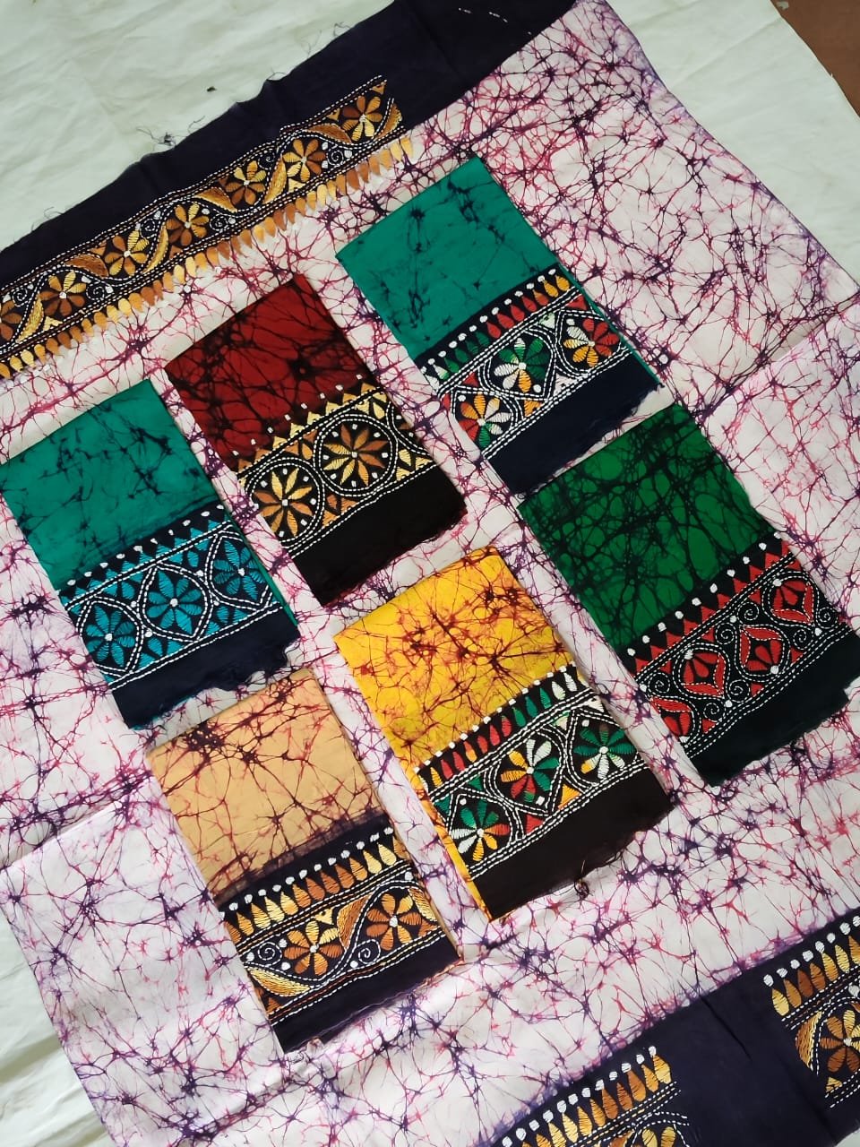 WhatsApp Image 2025-10-17 at 23.27.32_a9f778c2 Pure Cotton Kantha Stitch Hand Batik Blouse Material – Combo - Image 4
