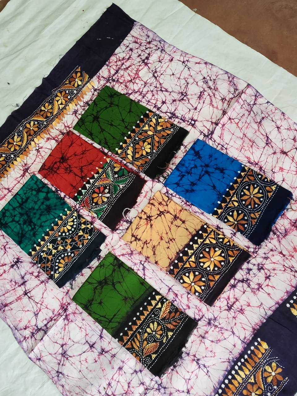 WhatsApp Image 2025-10-17 at 23.31.04_f786c200 Pure 100% Cotton Kantha Stitch Hand Batik Blouse Material – Combo - Image 4