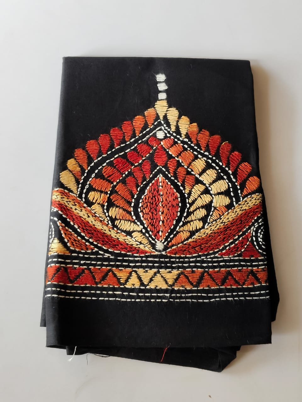 WhatsApp Image 2025-10-24 at 11.20.19_15a96d5d Black Cotton Kantha Stitch Blouse Material - Image 1