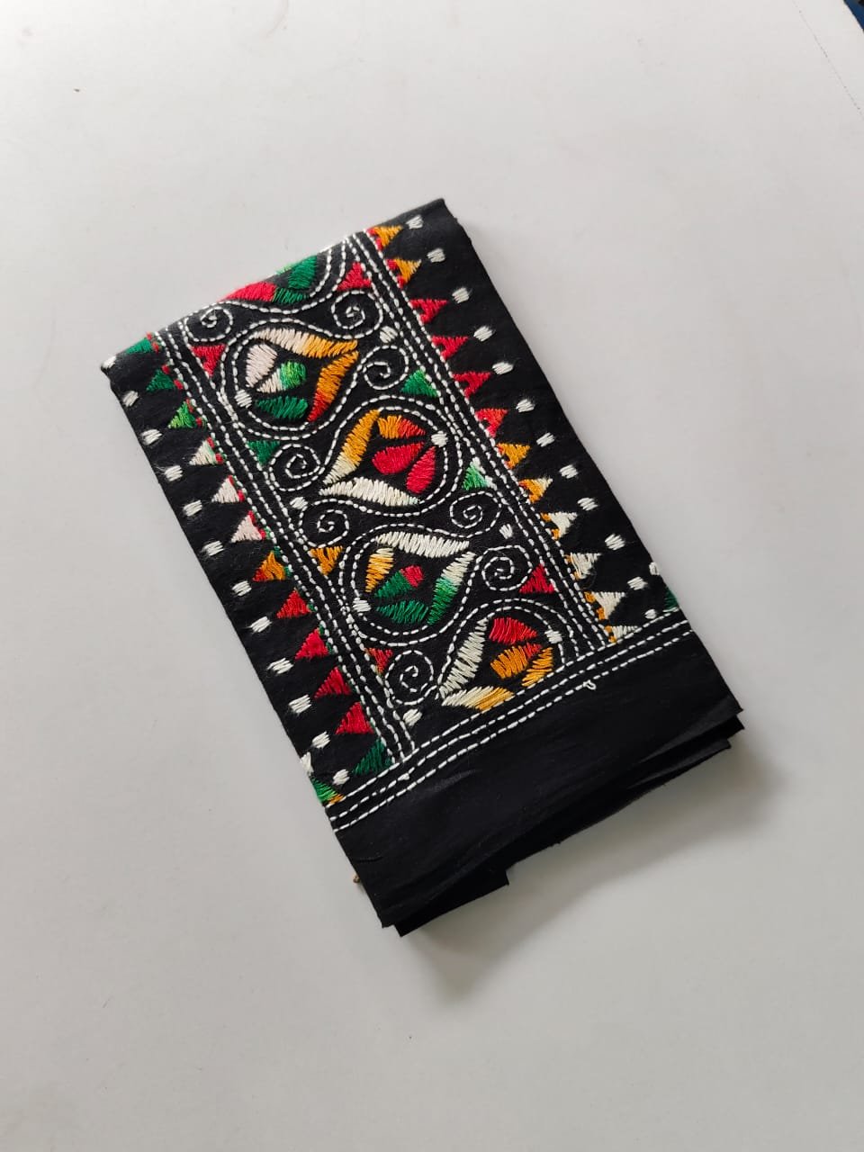WhatsApp Image 2025-10-28 at 12.42.40_be6c4786 Kantha Stitch Blouse Piece for Ladies (Black Multicolor work) - Image 3