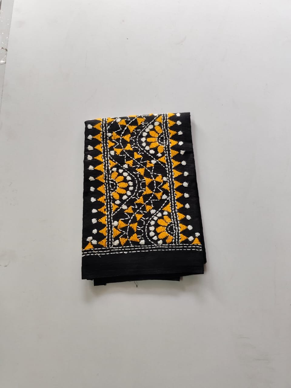 WhatsApp Image 2025-10-28 at 12.55.46_c5e72bac Black Kantha Stitch Blouse Piece Yellow Thread Work - Image 1