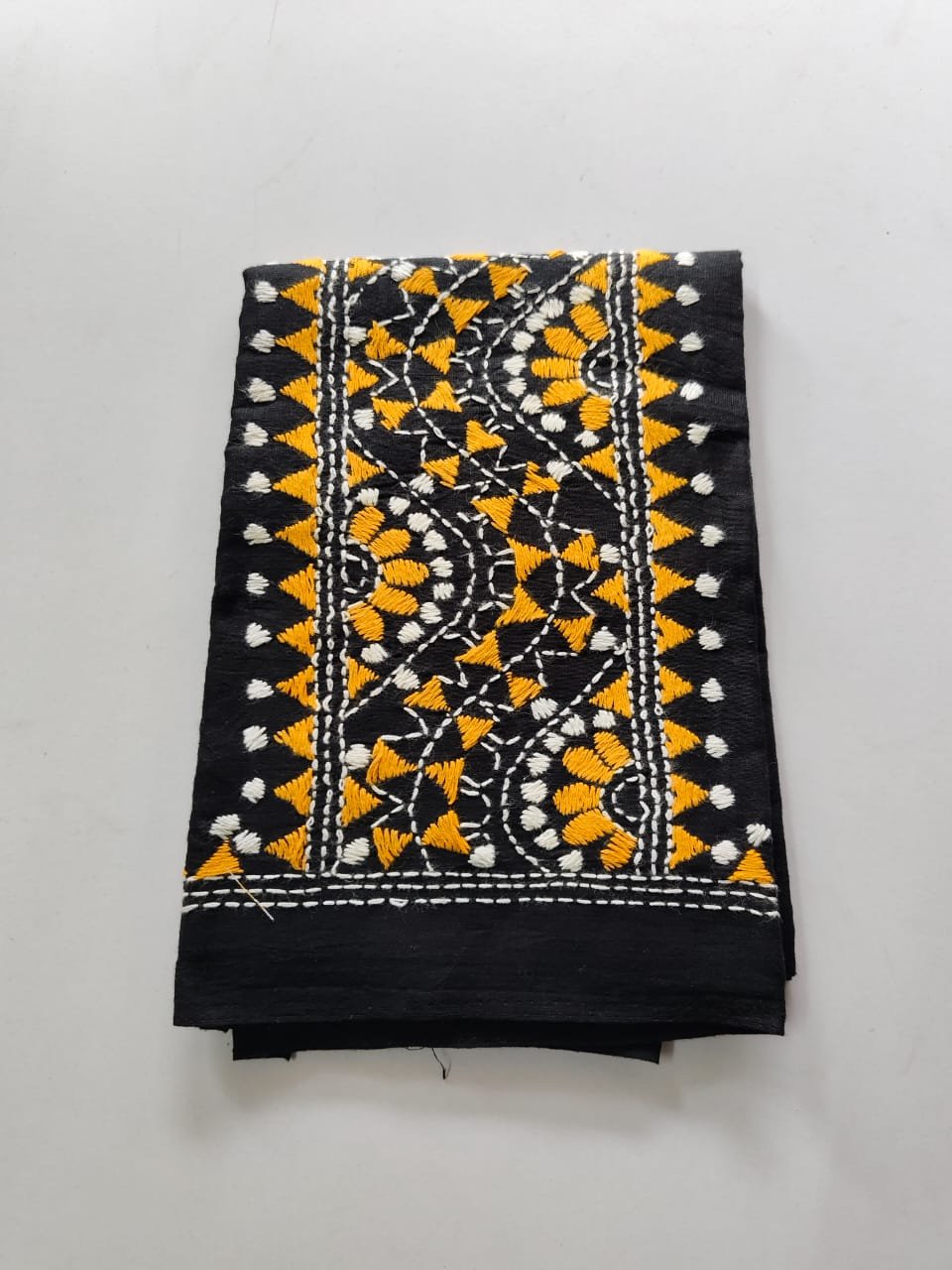 WhatsApp Image 2025-10-28 at 12.55.47_832a0df1 Black Kantha Stitch Blouse Piece Yellow Thread Work - Image 4