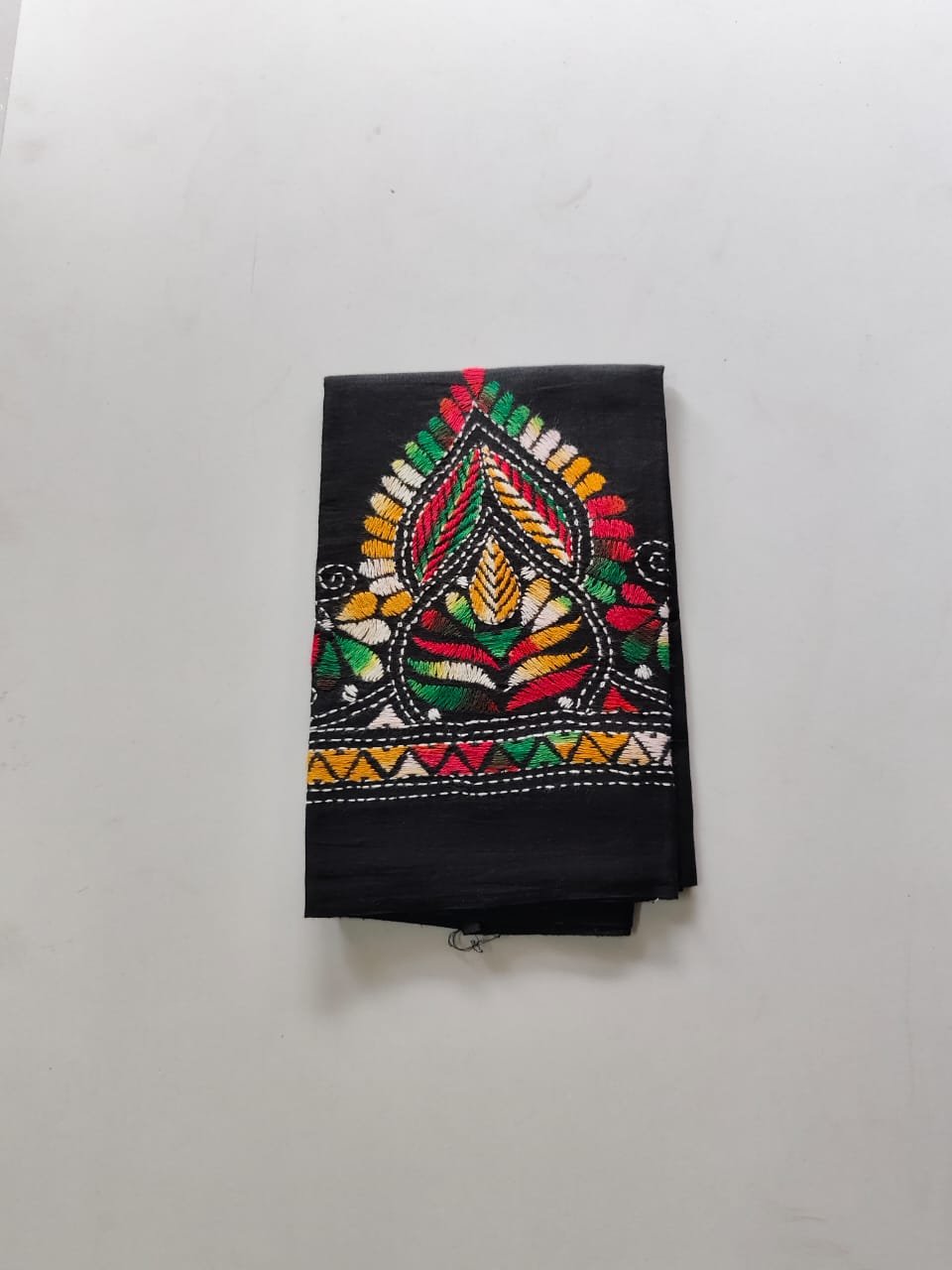 WhatsApp Image 2025-10-28 at 12.59.38_25a9227a Black Kantha Blouse Piece Multi Colour Thread Work - Image 1