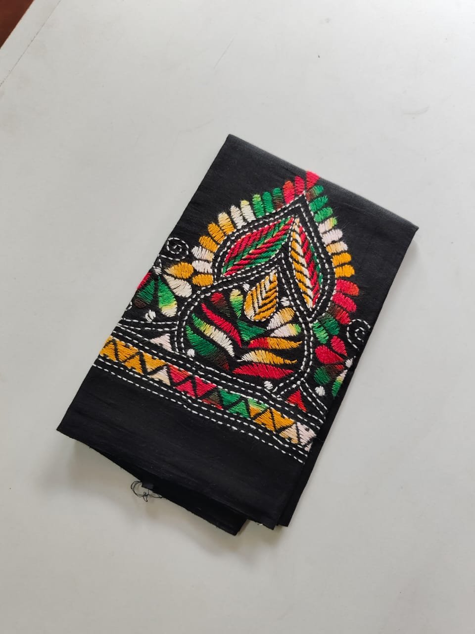 WhatsApp Image 2025-10-28 at 12.59.38_39d5a1d8 Black Kantha Blouse Piece Multi Colour Thread Work - Image 3