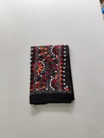 Black Kantha Work Blouse Piece Multi colour Thread Work - Image 4