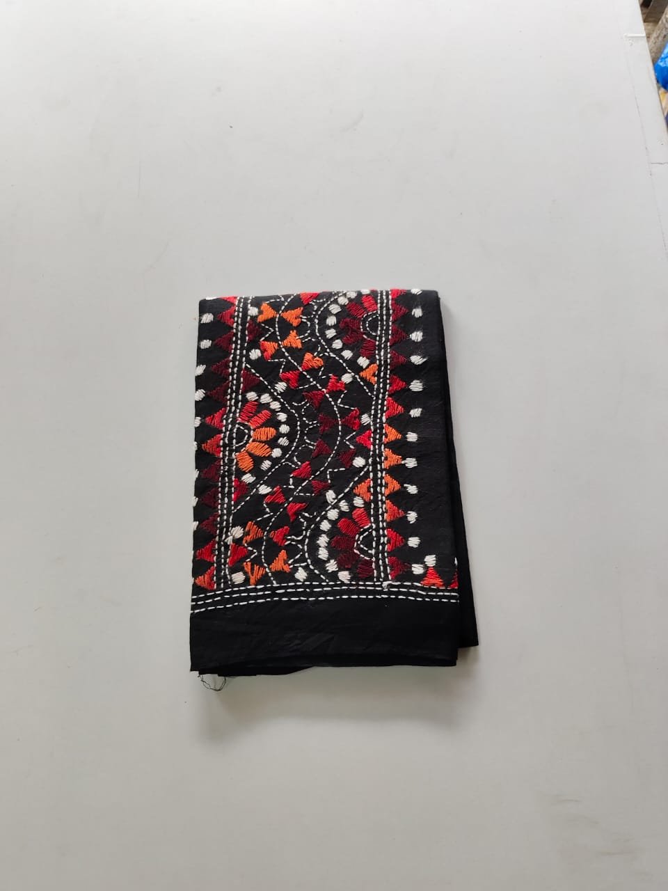 WhatsApp Image 2025-10-28 at 13.00.39_1afaf293 Black Kantha Work Blouse Piece Multi colour Thread Work - Image 4