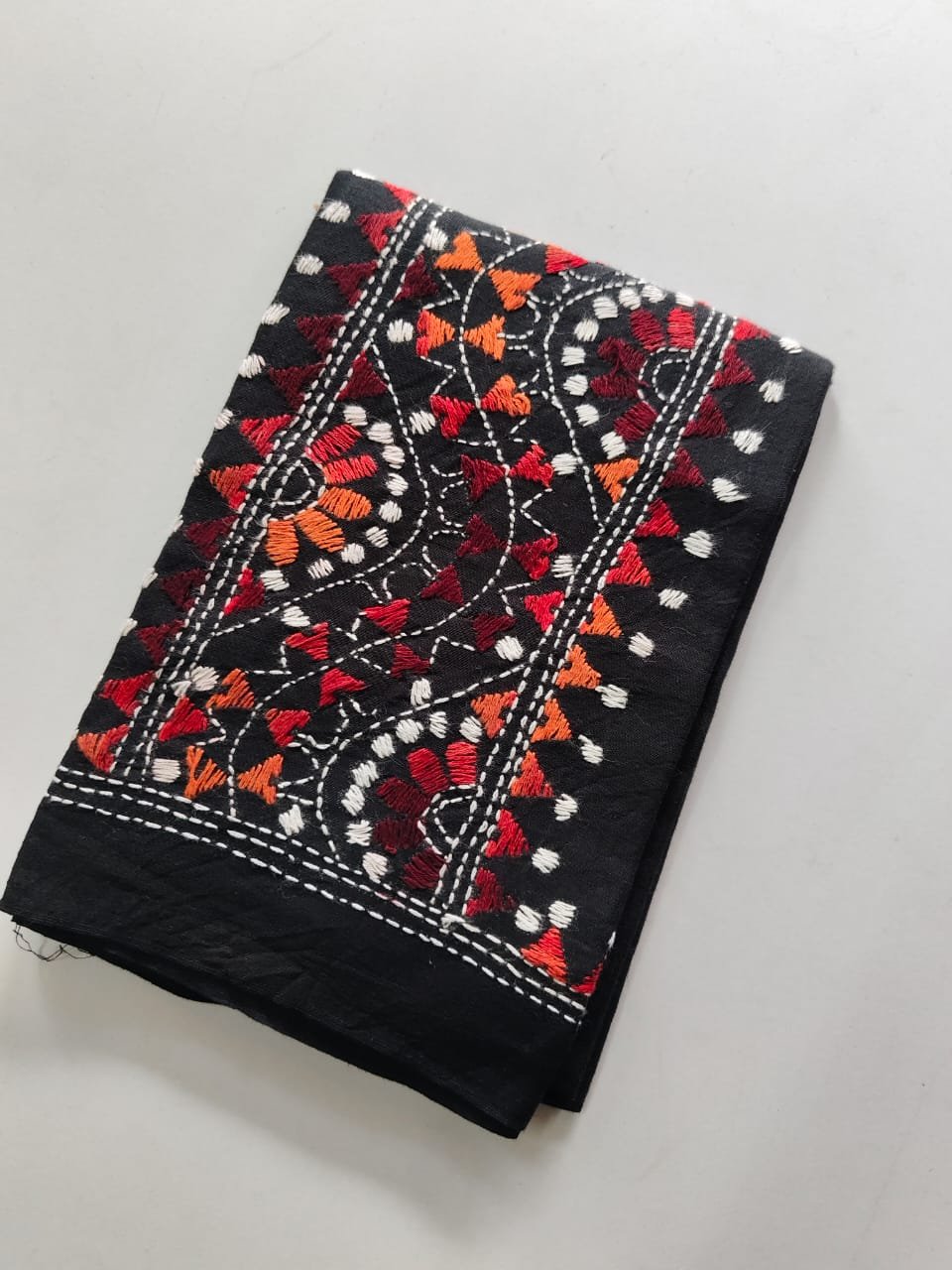 WhatsApp Image 2025-10-28 at 13.00.40_14e1bd60 Black Kantha Work Blouse Piece Multi colour Thread Work - Image 2