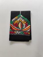 Black Kantha Blouse Piece Multi Colour Thread Work For Women