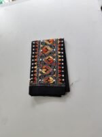 Black Kantha Work Blouse Piece - Image 4